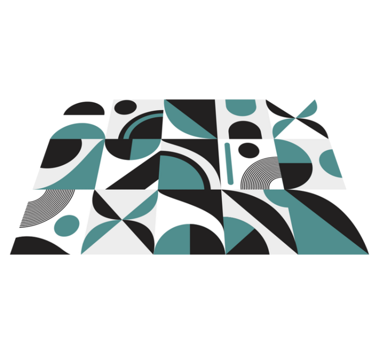 Vinyl Teppich geometrisch abstrakte anordnung - TenStickers