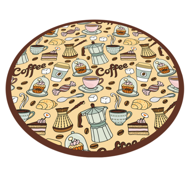 Vinylteppich Vintage Kuchen und löffel - TenStickers