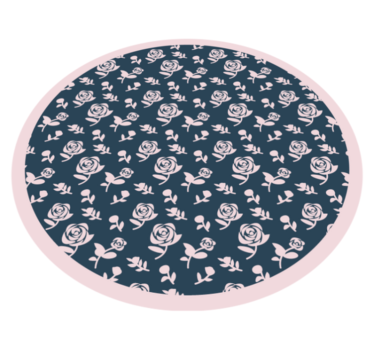 Vinyl Teppich Blumen rosiges blumenmuster - TenStickers