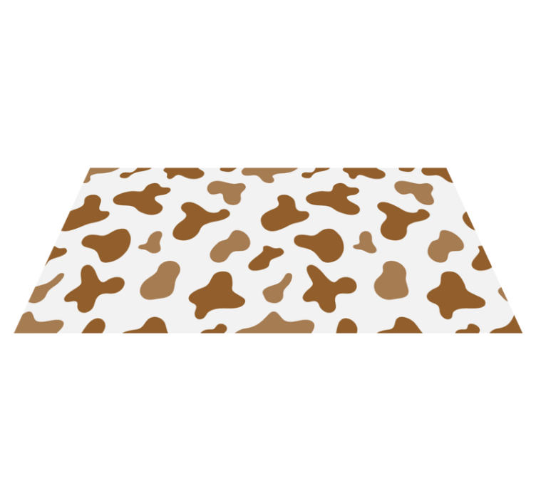 Vinylteppich Animal Print Braune kuhflecken - TenStickers