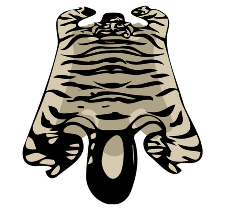 Vinyl Teppich Tiermuster stylische tigerstreifen - TenStickers