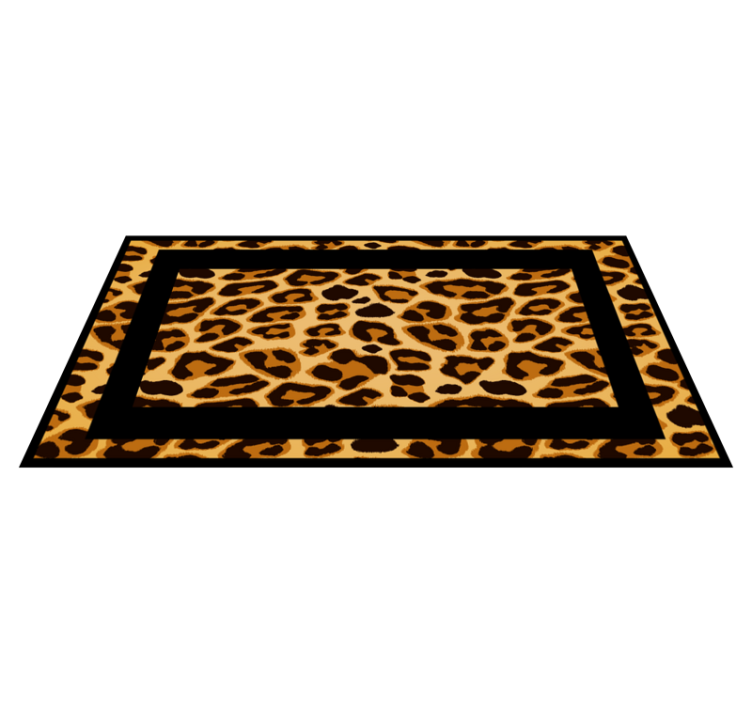 Vinyl Teppich Tiermuster leoparden-umriss - TenStickers