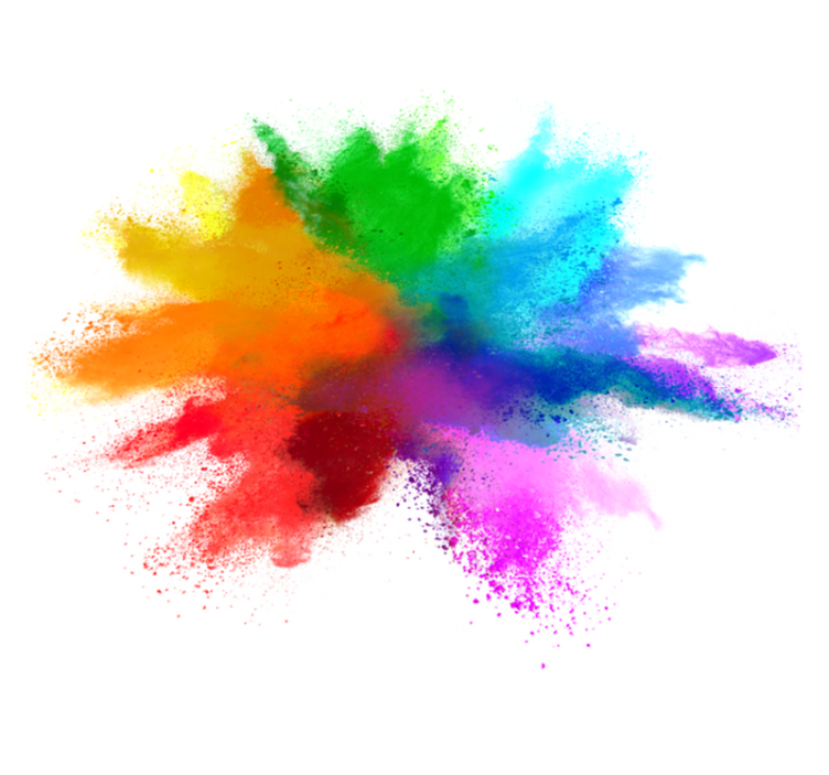 Vinylteppich mit Name Farbexplosion - TenStickers