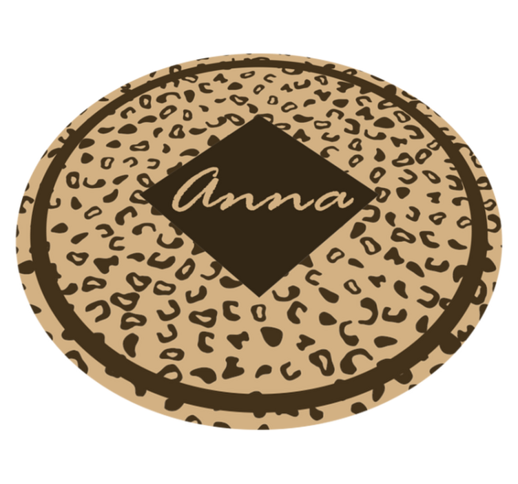 Vinyl Teppich Schlafzimmer name im leopardenmuster - TenStickers