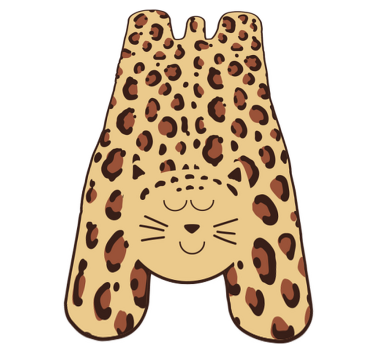 Vinyl Teppich Tiermuster glücklicher leopard - TenStickers