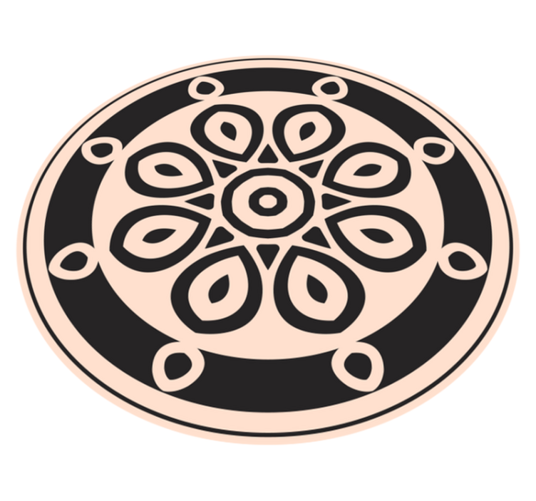 Vinyl teppich mandala elegantes rundmotiv - TenStickers