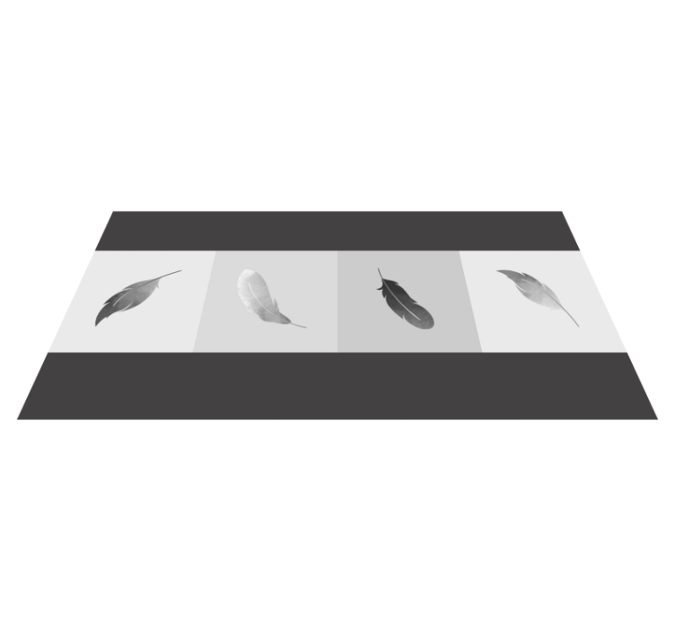 Vinyl Teppich Tiere feder-minimalismus - TenStickers