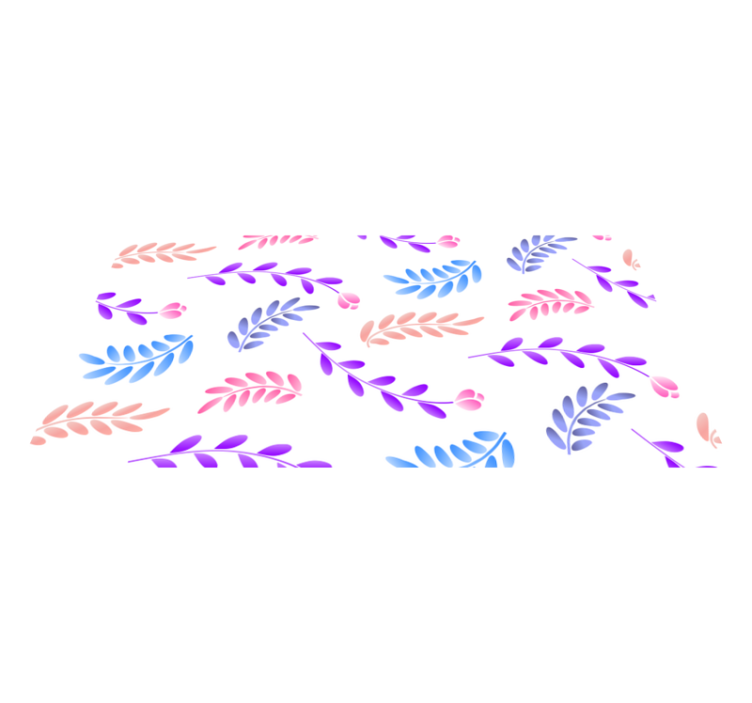 Vinyl Teppich Blumen botanisches blattelement - TenStickers