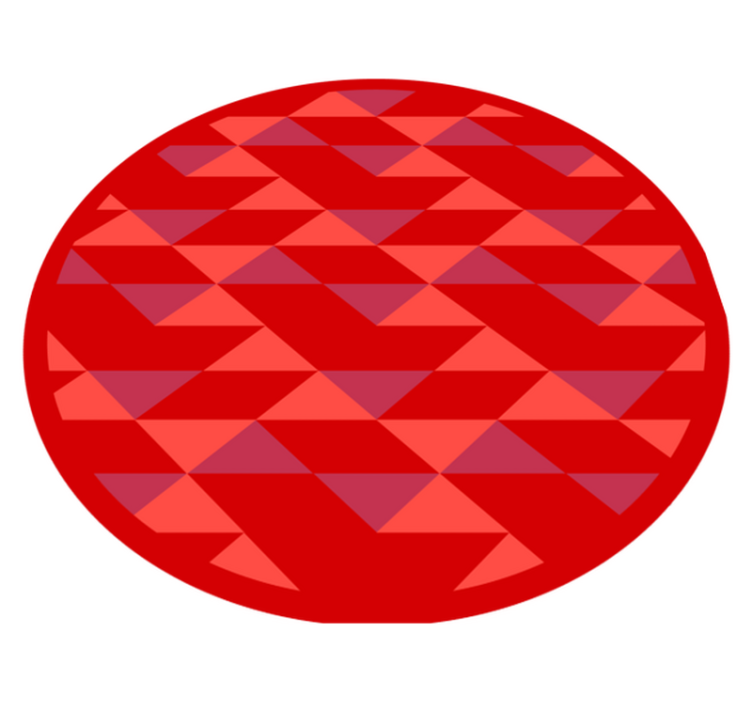 Vinyl Teppich geometrisch rotes dreieckmuster - TenStickers