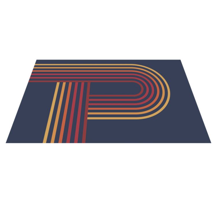 Vinyl Teppich geometrisch bunte linienüberlagerung - TenStickers