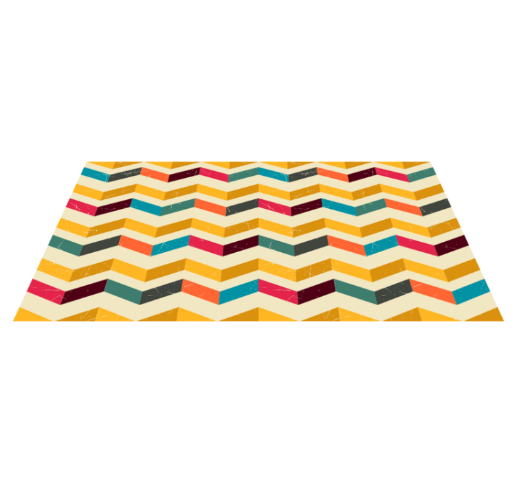 Vinyl Teppich geometrisch chevron-farbexplosion - TenStickers