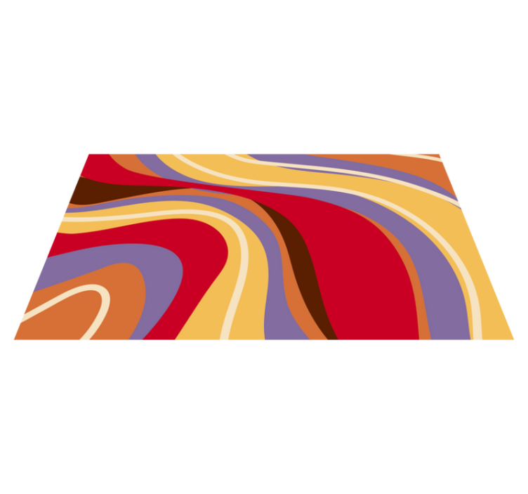 Vinylteppich Vintage 70er jahre vintage Muster - TenStickers