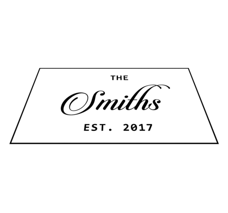 Vinylteppich mit Name Coole Familie personalisiert - TenStickers