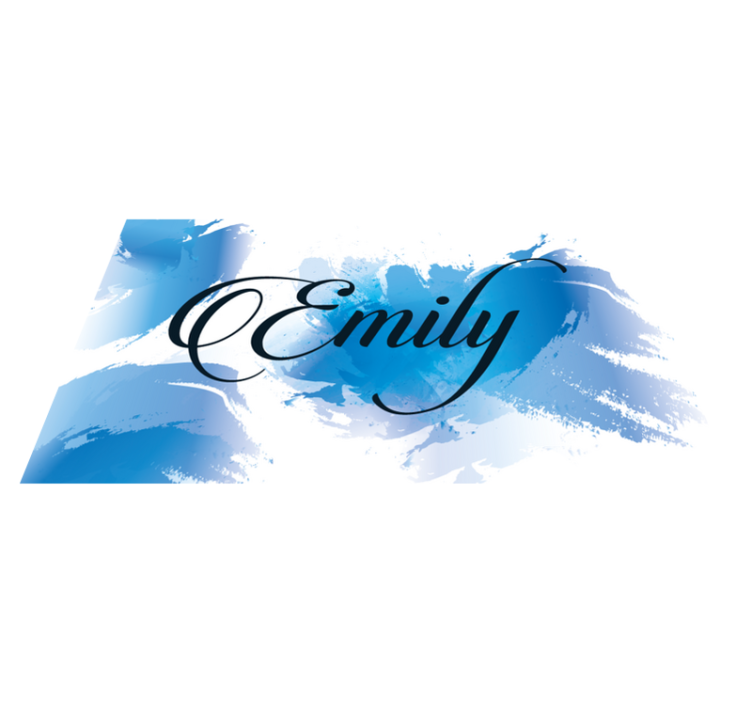 Vinylteppich mit Name Stilvoller blauer personalisierter name - TenStickers