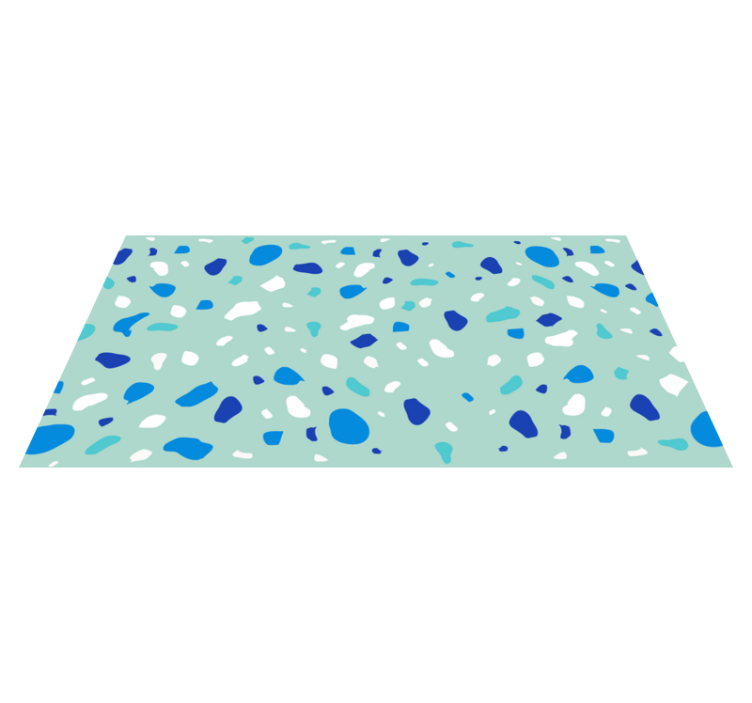 Vinyl Teppich Imitation Struktur blauer terrazzo - TenStickers