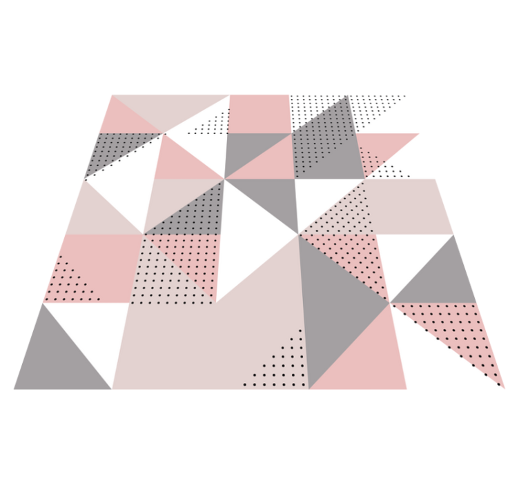 Vinyl Teppich geometrisch dreieckige farbsegmente - TenStickers
