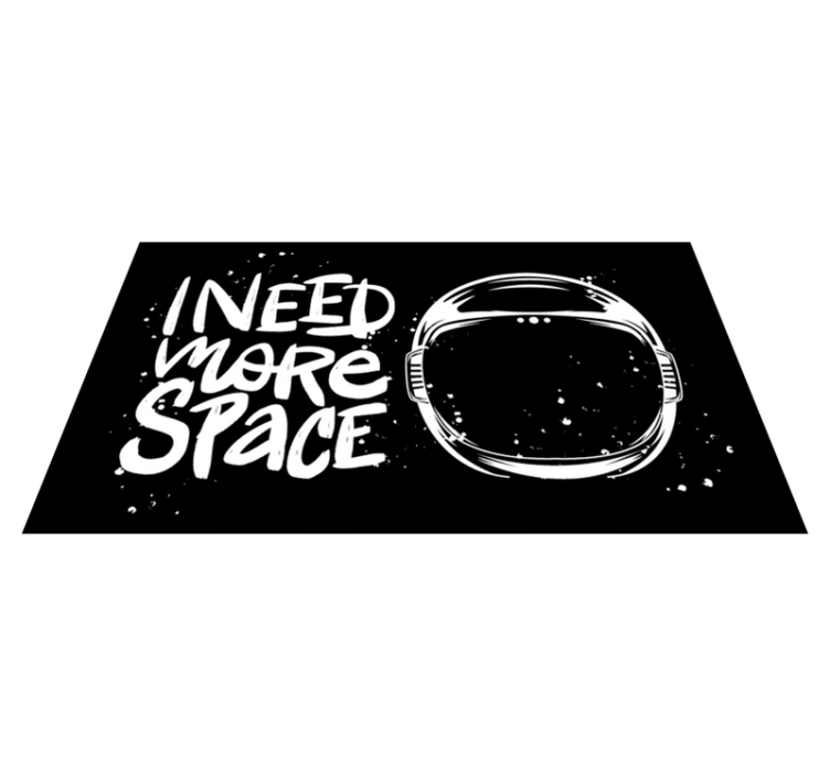 Vinyl Teppich Text ich brauche platz - TenStickers