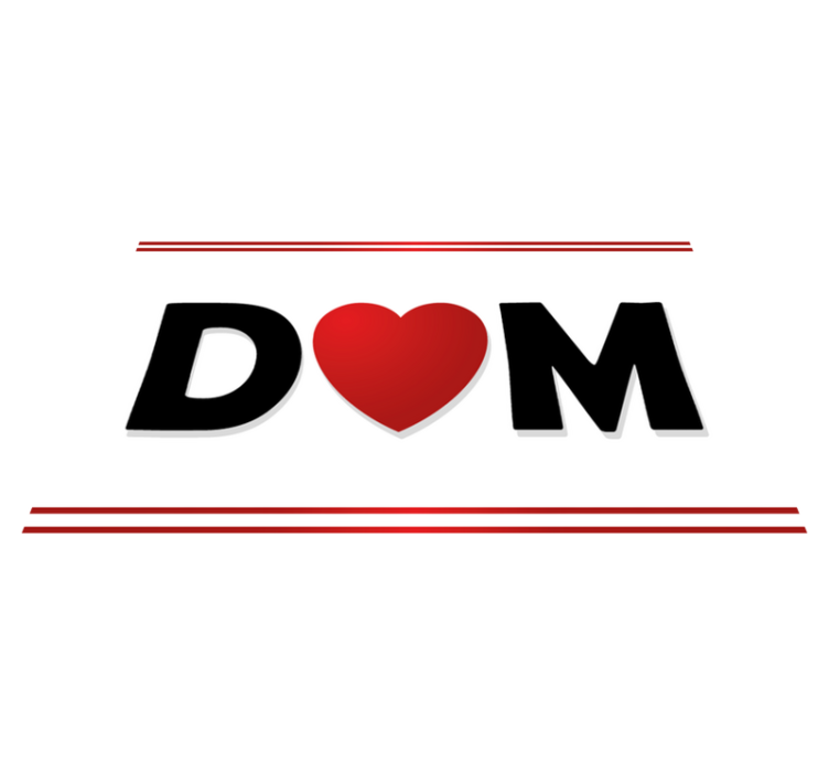 Vinyl Teppich mit Namen benutzerdefinierte paar-initialen - TenStickers