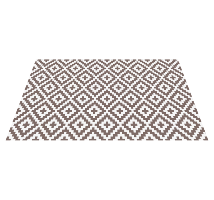 Vinyl Teppich Küche Quadrate in Cremefarbe - TenStickers