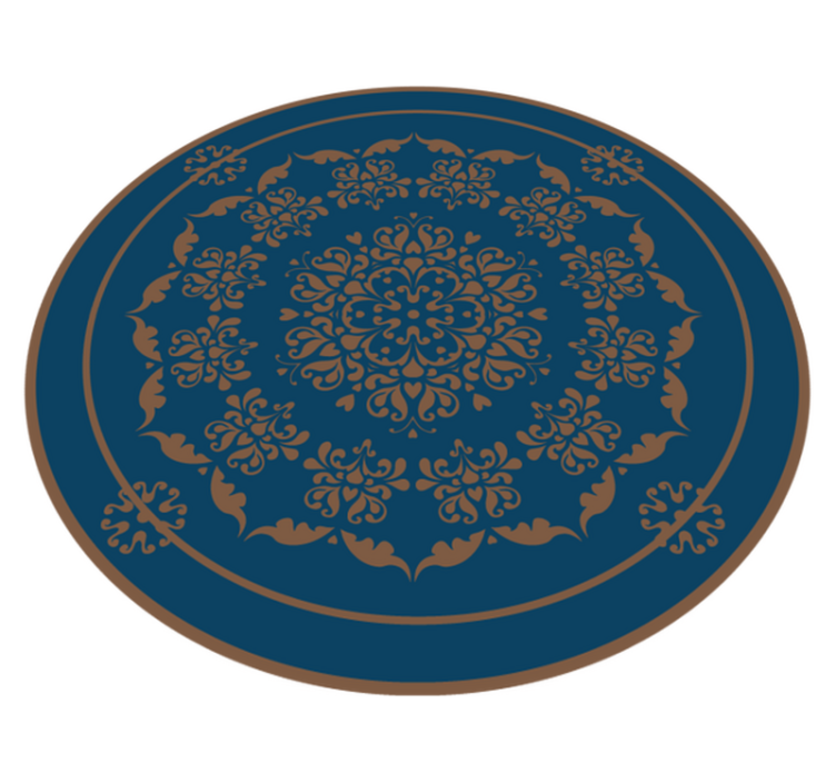 Vinyl Teppich Mandala elegantes rundes muster - TenStickers