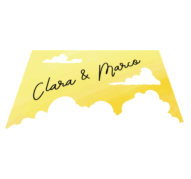 Vinyl Teppich mit Namen wolkiges paardesign - TenStickers