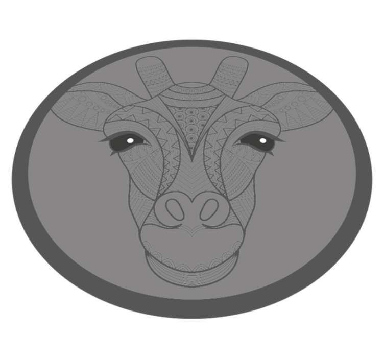 Vinyl Teppich Tiere graues giraffendesign - TenStickers