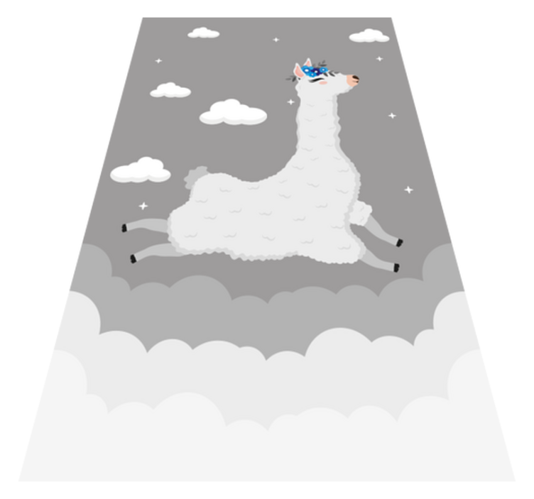 Vinyl Teppich Kinderzimmer lebhafte lama-fantasie - TenStickers