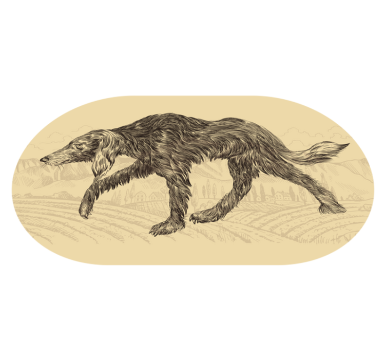 Vinyl Teppich Tiere elegante hundesilhouette - TenStickers