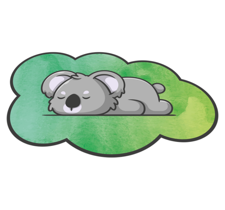 Vinylteppich Tiere Schlafender koala auf dem boden - TenStickers