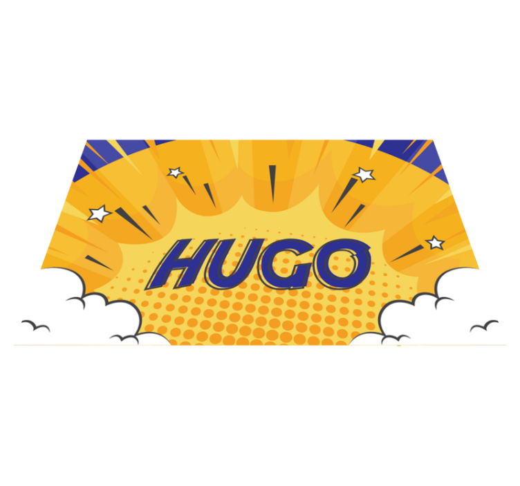 Vinyl teppich mit namen heroischer sonnenstrahl - TenStickers