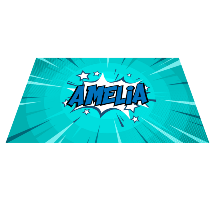 Vinyl Teppich Jugendzimmer name im comic-stil - TenStickers