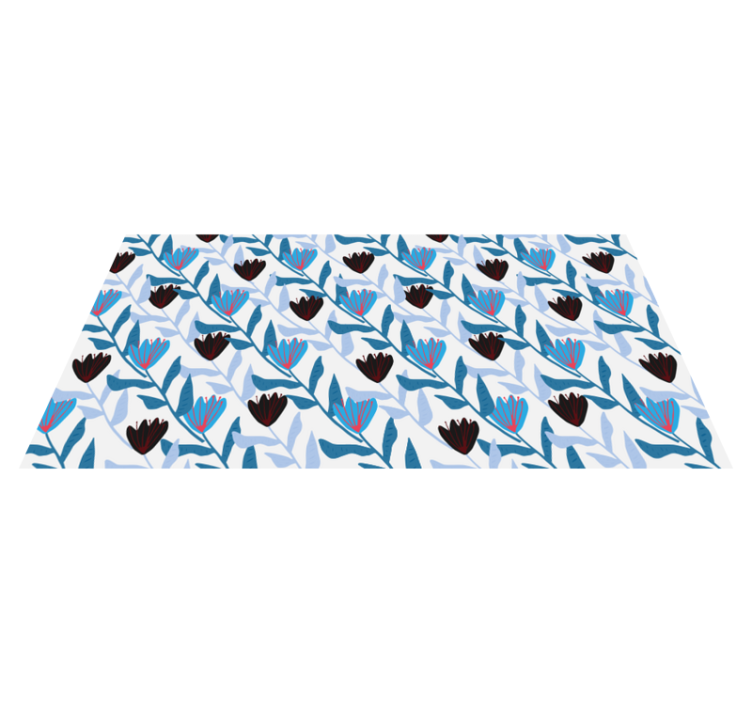 Vinyl Teppich Blumen botanische blattanordnung - TenStickers