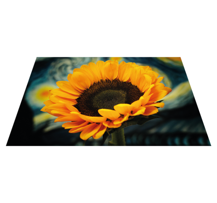 Vinyl Teppich Blumen sonnenblume blüht hell - TenStickers