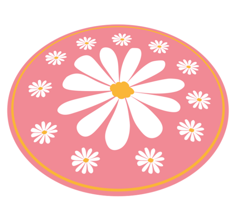 Vinyl Teppich Blumen rosa blumenarrangement - TenStickers