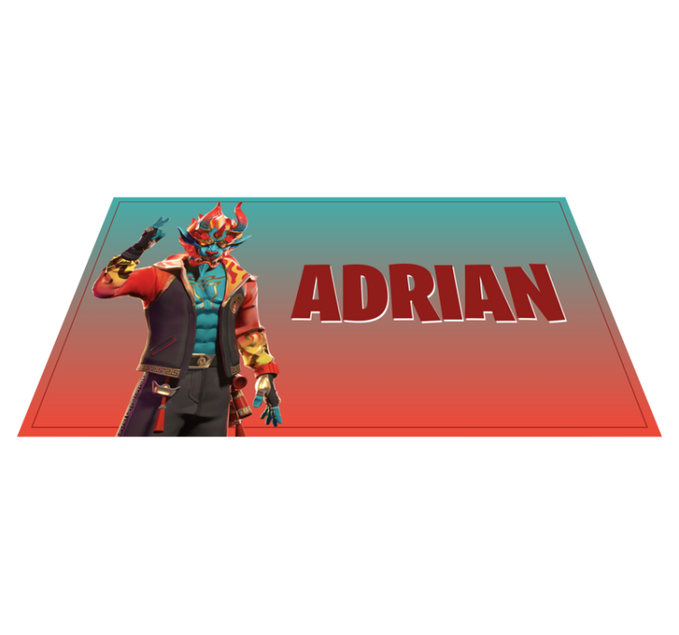 Vinyl Teppich Jugendzimmer spielfigur mit namen - TenStickers