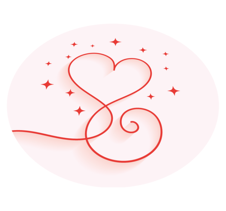 Vinyl Teppich Schlafzimmer herzwirbelmuster - TenStickers