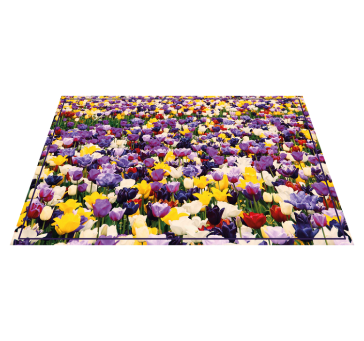 Vinyl Teppich Blumen bunte realistische explosion - TenStickers