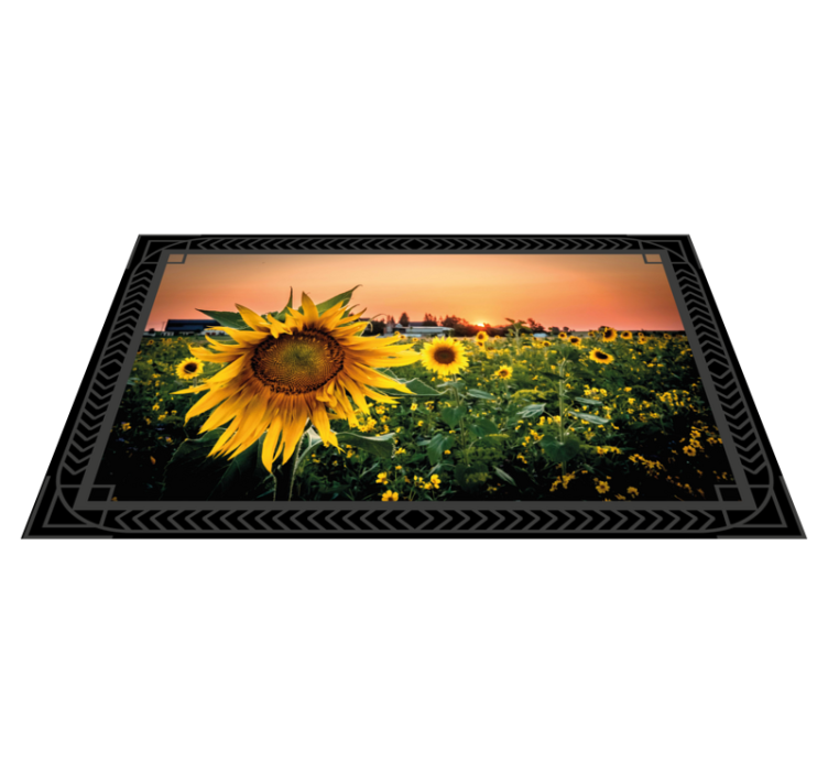 Vinyl Teppich Blumen sonnenblume sonnenuntergang - TenStickers