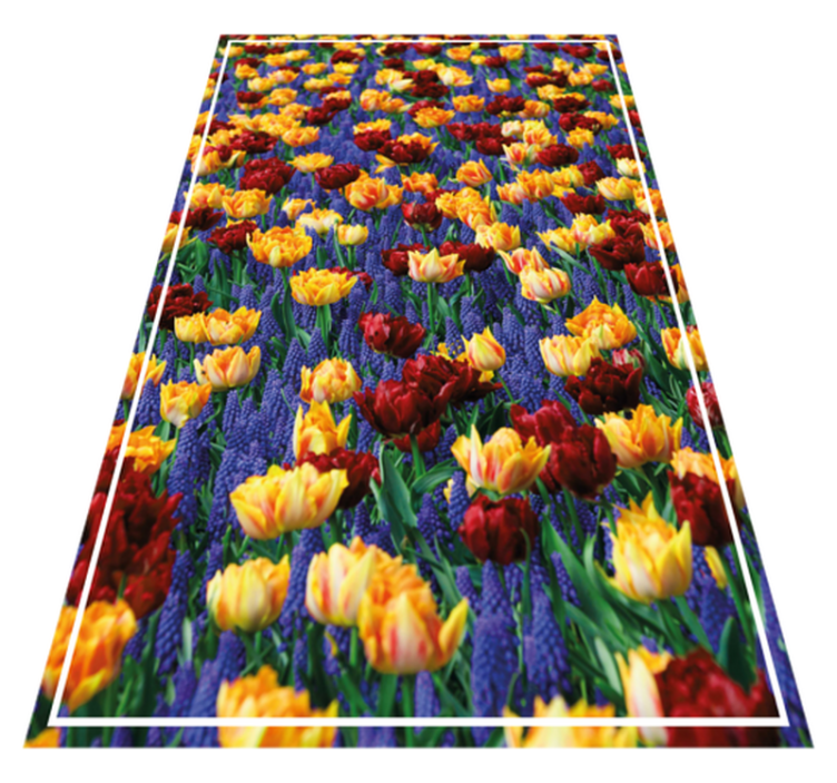 Vinyl teppich blumen tulpen garten design - TenStickers