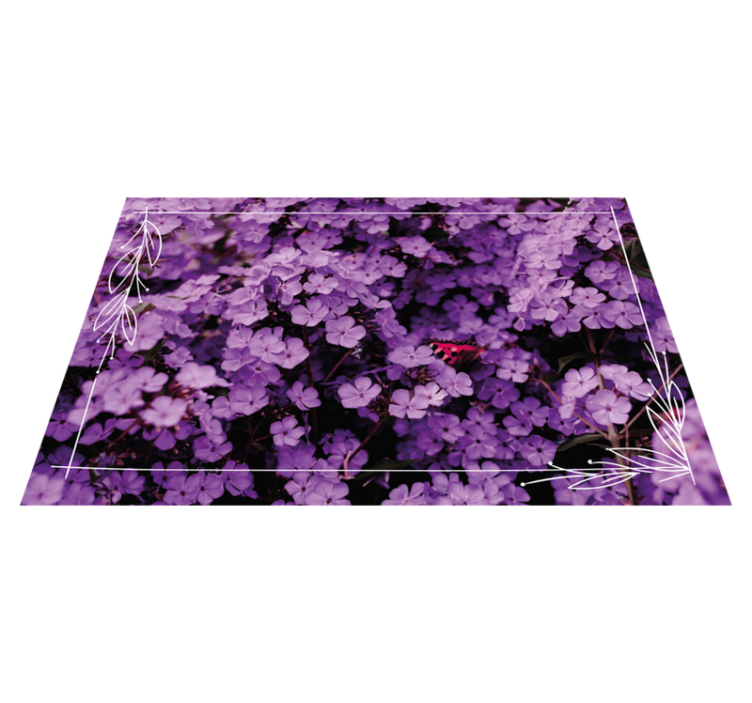 Vinyl Teppich Blumen violette farbtöne - TenStickers