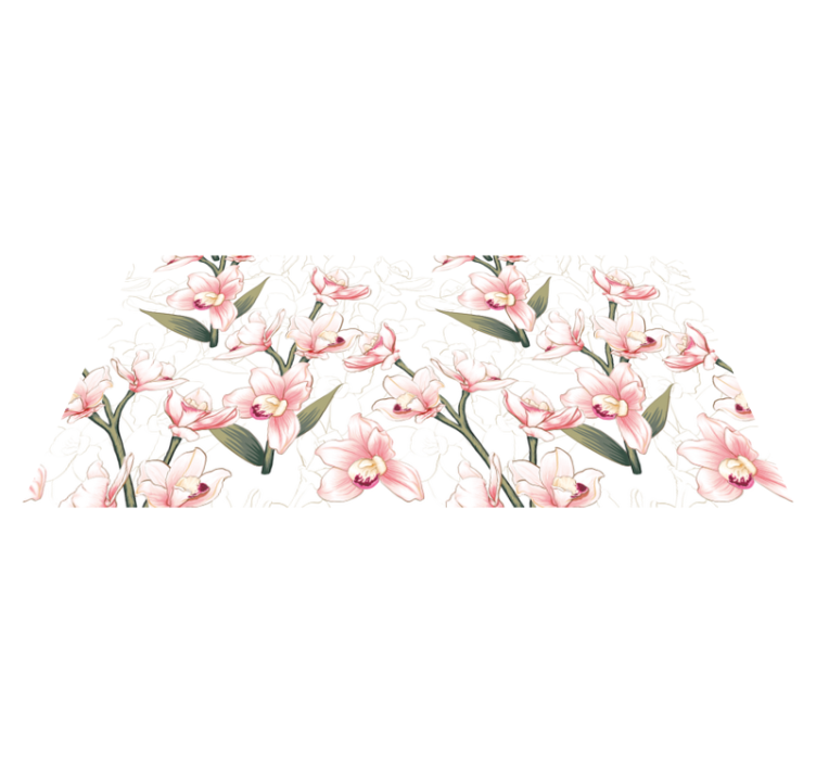 Vinyl Teppich Blumen zartes blumenmuster - TenStickers