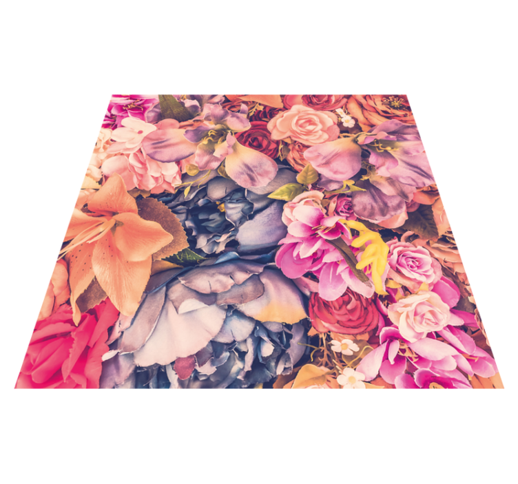 Vinyl Teppich Blumen lebendiges florales element - TenStickers