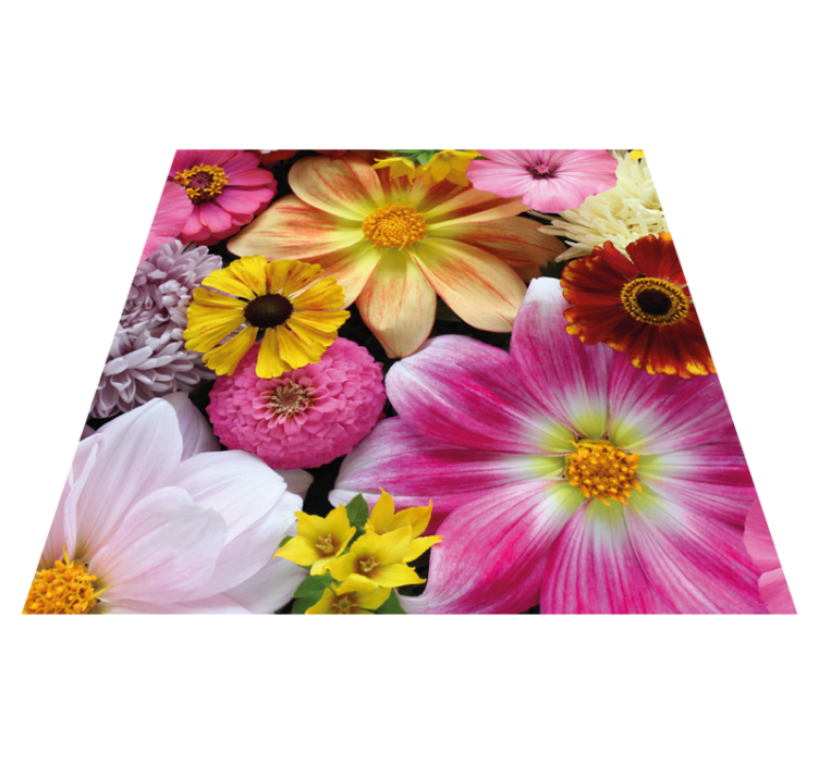 Vinyl Teppich Blumen schönes realistisches arrangement - TenStickers