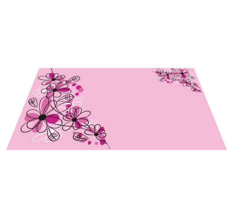 Vinyl Teppich Blumen rosen-blumenanhänger - TenStickers