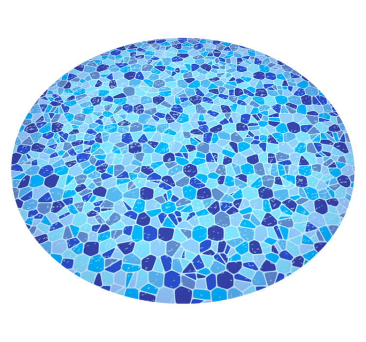 Vinyl teppich marmor mosaik blau textur - TenStickers