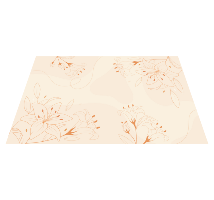 Vinyl Teppich Blumen elegante botanische komponente - TenStickers
