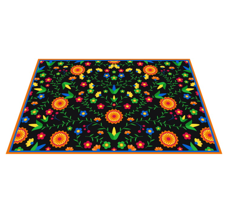 Vinyl Teppich Blumen farben lebendiges motiv - TenStickers