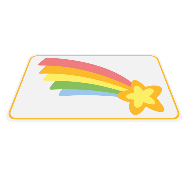 Vinyl Teppich Kinderzimmer regenbogen-stern-motiv - TenStickers