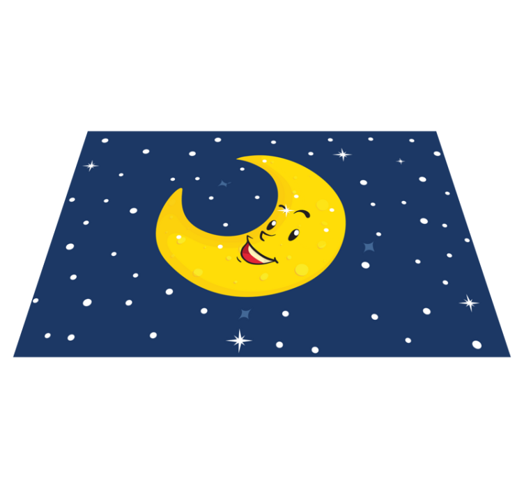 Vinyl Teppich Baby glücklicher mond lächelnd - TenStickers
