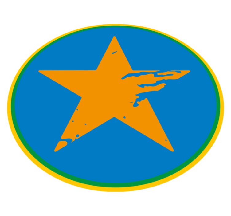 Vinyl Teppich kindlich blauer sternakzent - TenStickers